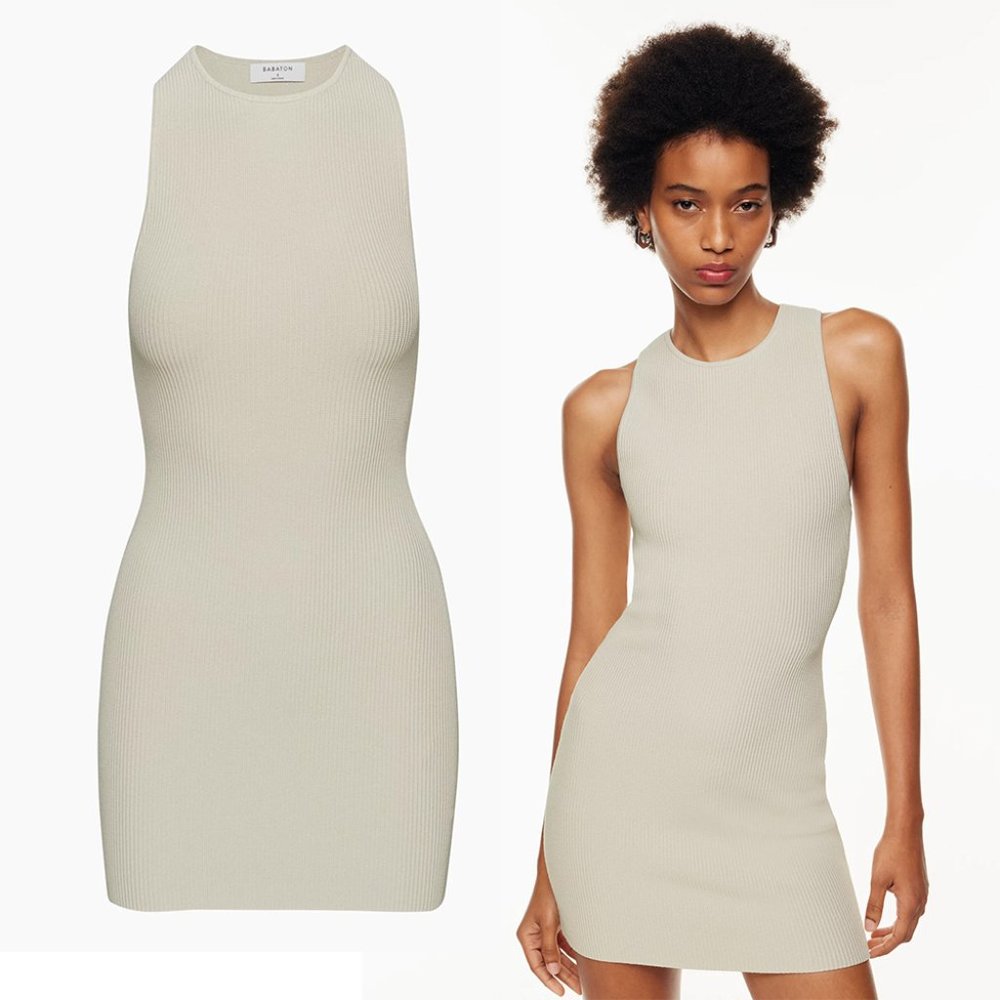 Aritiza Babaton Sculpt Knit Racer Mini Dress